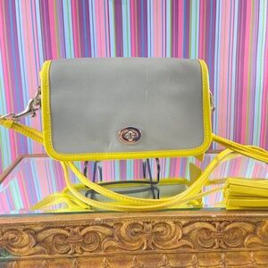 Coach Archive Collection. Grey and Yellow Leather